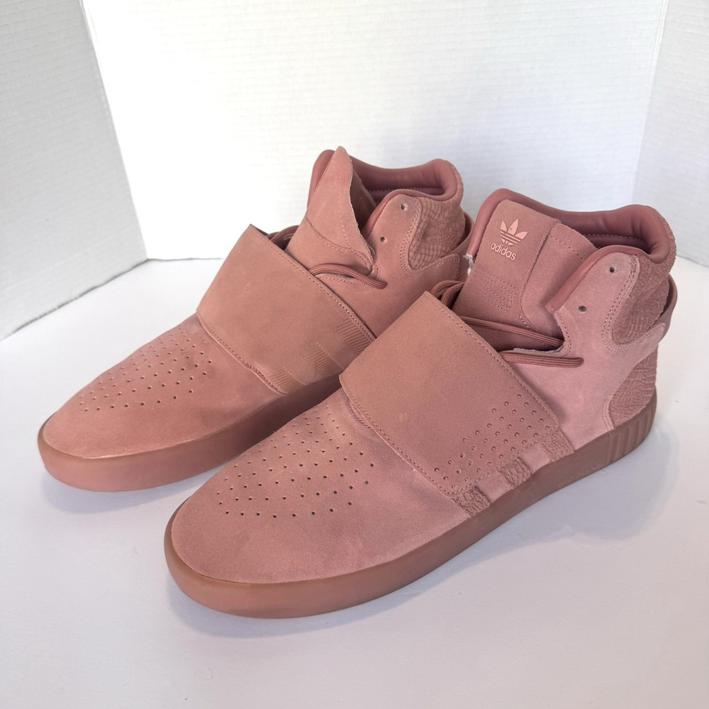 New Adidas Tubular Invader Strap Basketball Shoes Sneakers Size:13 Men RawPink